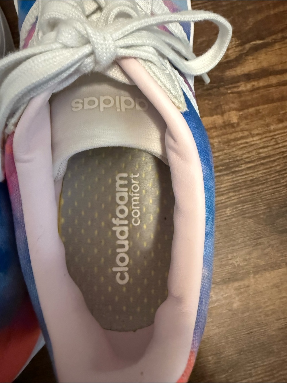 adidas Superstar Blue Pink White Sneakers Size7 - Picture 6 of 8